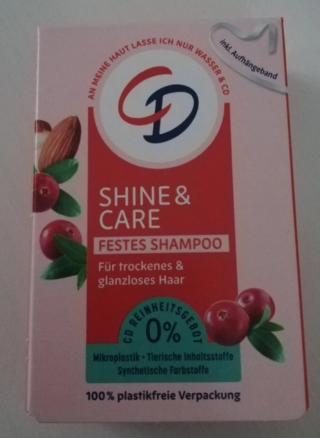 CD Festes Shampoo SHINE & CARE für trockenes u. glanzloses Haar mit Aufhängeband