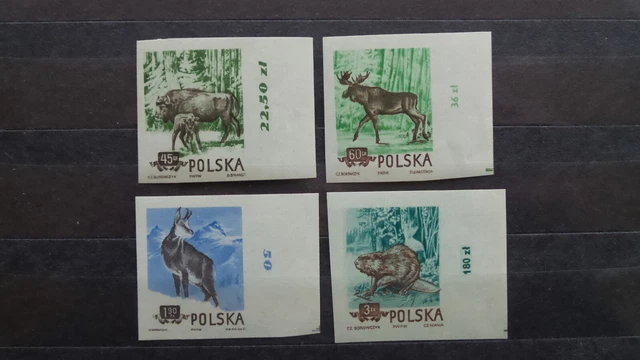 Polen 1954 / Kat. Fischer Nr. 743 A - 746 A  Postfrisch / MNH (**)