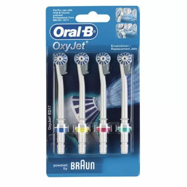 Oral-B BRAUN ED17-4 Set 4 Beccucci Idropulsore OxiJet 3719 3720 3721 3724 4715