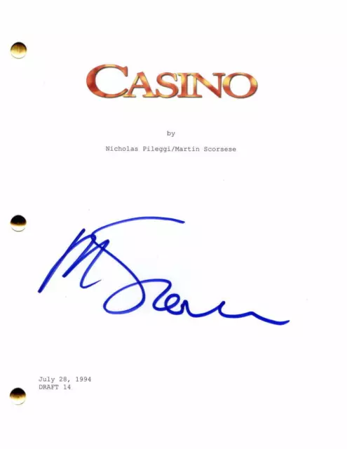 Martin Scorsese Signed Autograph Casino Full Movie Script W/ Robert Deniro Rare!