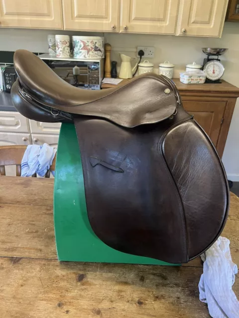 18” Jeffries Falcon Kestrel Saddle WW, Brown, Wide Perfect Mans Hunter Saddle