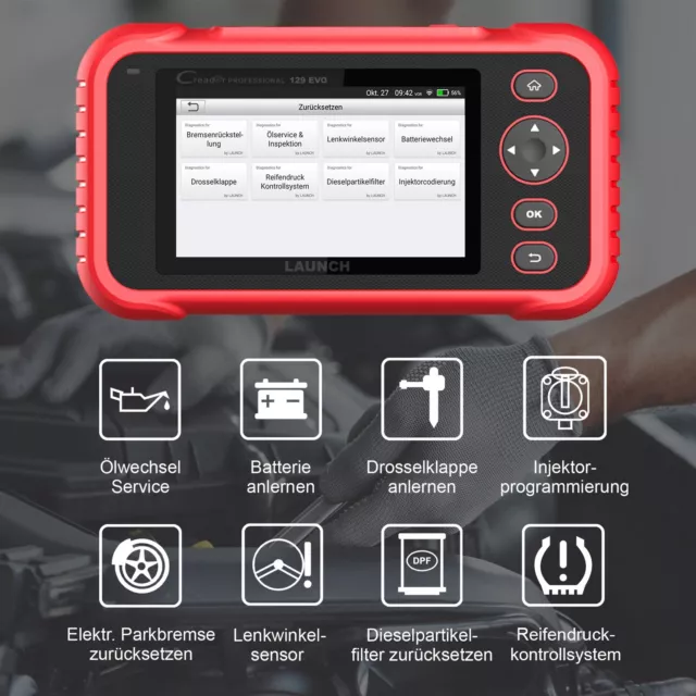 LAUNCH CRP 129 EVO OBD2 Diagnosegerät Kfz-Diagnose Tester + 8 Service Funktionen 3