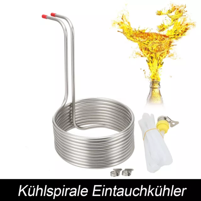 Kühlspirale Maischekühler Eintauchkühler Kühlschlange Kühlspirale Bier Ø 23 cm