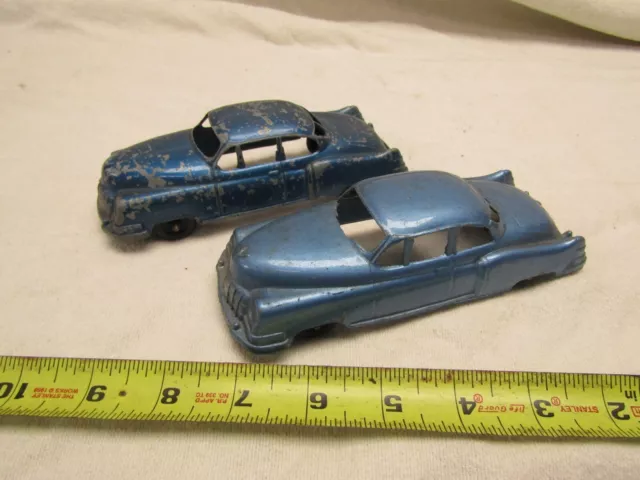 2 Vintage Toy Truck Pressed Steel Marked Structo Car Auto Cars For Trailer