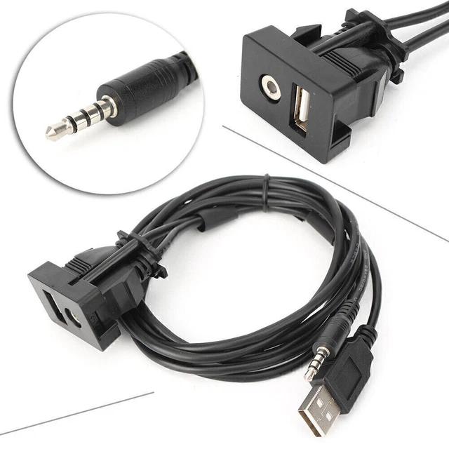 Cuffie universali 3,5 mm USB AUX spina presa incasso adattatore auto