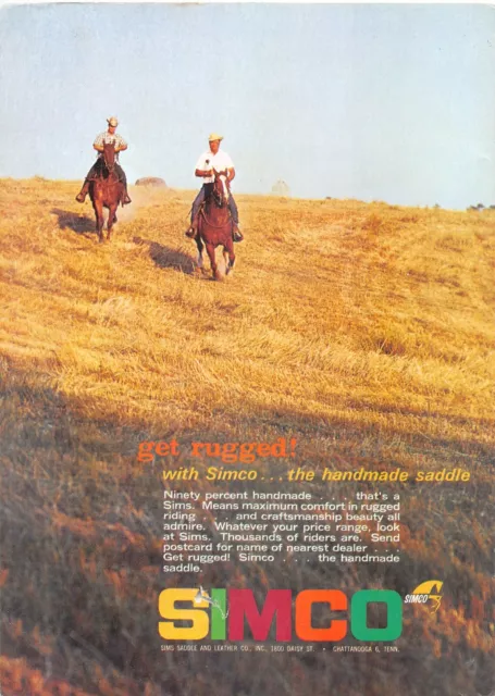 Simco Saddles The Handmade Saddle Vintage Magazine Print Ad