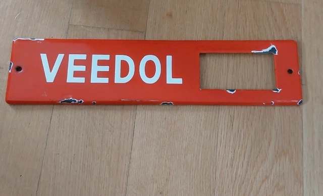 veedol Emailschild Tankstelle-Ölschrank