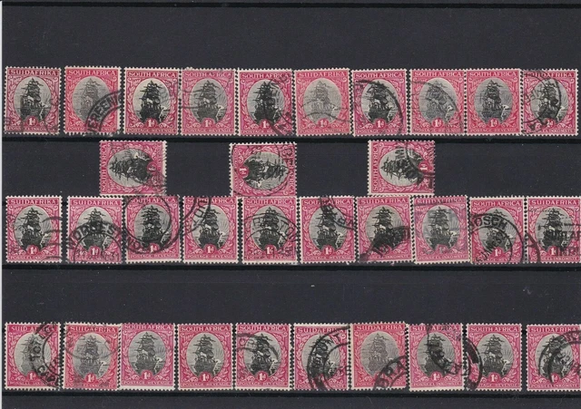 south africa used stamps good cancels ref 13686