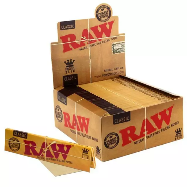 RAW CLASSIC King Size Slim 110mm Natural Unrefined Rolling Papers