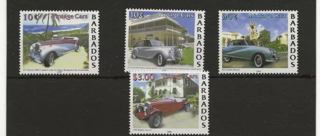 Thematic Barbados 2000 Vintage Cars set of 4 sg.1175-8   MNH