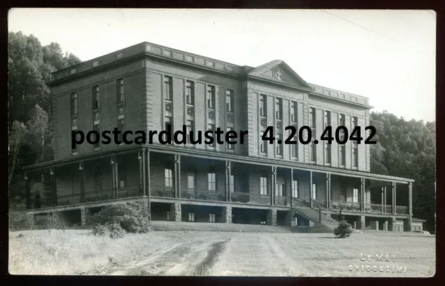 CHICOUTIMI Quebec 1920s Convent. Real Photo Postcard by Le May