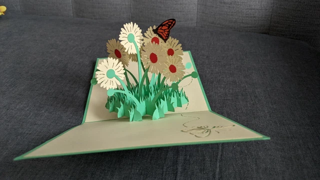 3D Pop-Up Blumen Karte Tulpe - Handgefertigte Klappkarte Für Mama & Besondere Anlässe | Mit Umschlag