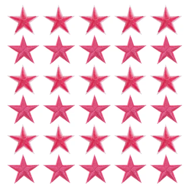 Kleine 5 Sterne Aufbügeln Patches bestickt Nähpatches Applikationen Kleidungsstück rosa rot