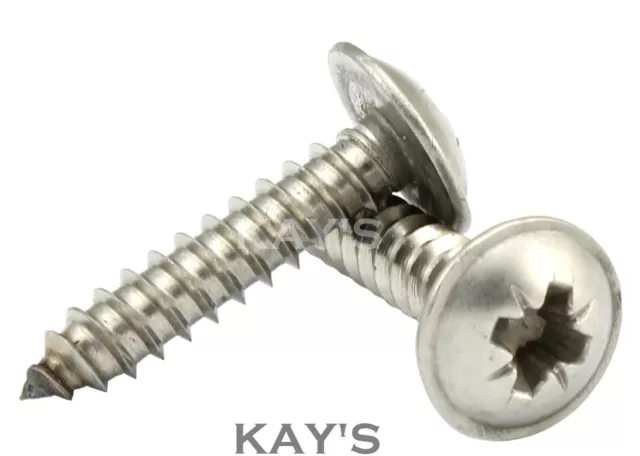 POZI FLANGED SELF TAPPING SCREWS A2 STAINLESS STEEL TAPPERS No.8 (4.2mm dia.)