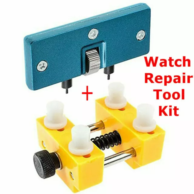 Adjustable Watch Repair Tool Kit Back Case Opener Cover Remover Screw Wrench-UK