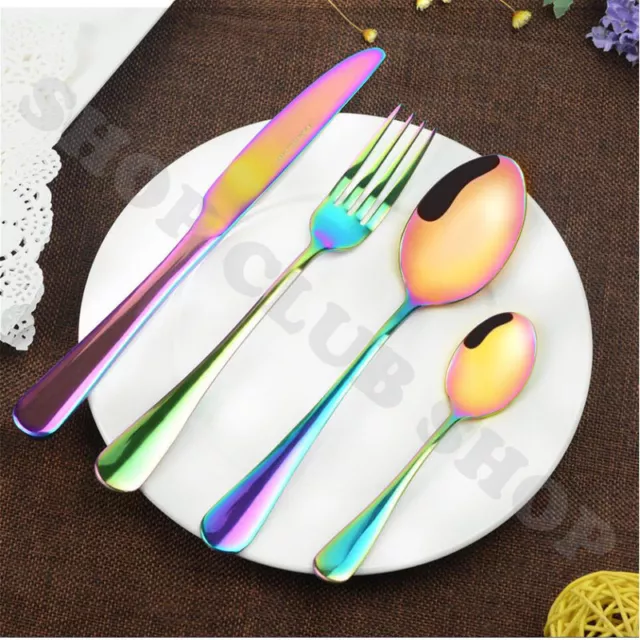 16 32 60 Pcs Stainless Steel Cutlery Sets Black Rose Gold Knife Fork Spoon AU