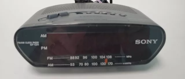 Sony DREAM MACHINE AM FM Alarm LED Clock Radio Model ICF-C211 Tested/Works (I-1)