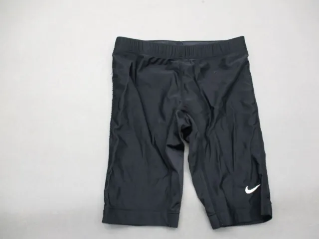 Nike Size XS(6-7) Girl Black Athletic Nylon Performance Fitted Track Shorts T863