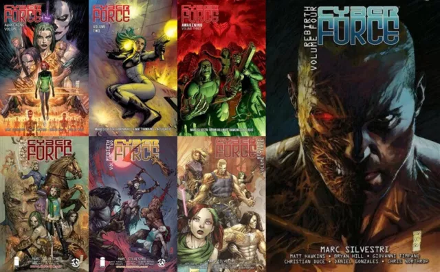 Cyber Force Awakening Vol 1-3 & Rebirth Vol 1-4 Softcover TPB Graphic Novel Set