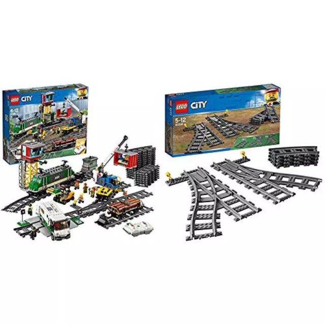 Lego City, Treno Merci, 60198 & City Trains, Scambi, 60238 - NUOVO