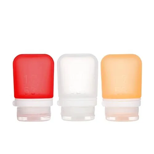 GoToob+ 3-Pack (Small) | Refillable Silicone Travel Bottle | Locking Lid |