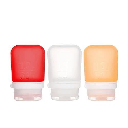 GoToob+ 3-Pack (Small) | Refillable Silicone Travel Bottle | Locking Lid |