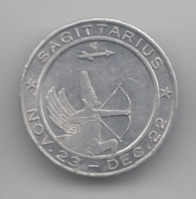 Sagittarius astrological sign Nov 23 - Dec 22 Luck Day Quick Thinker token 950