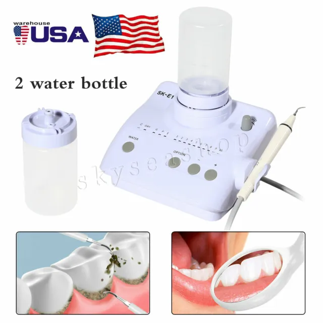 FDA&CE Dental Portable Ultrasonic Piezo Scaler 2*Bottles fit Cavitron EMS tips