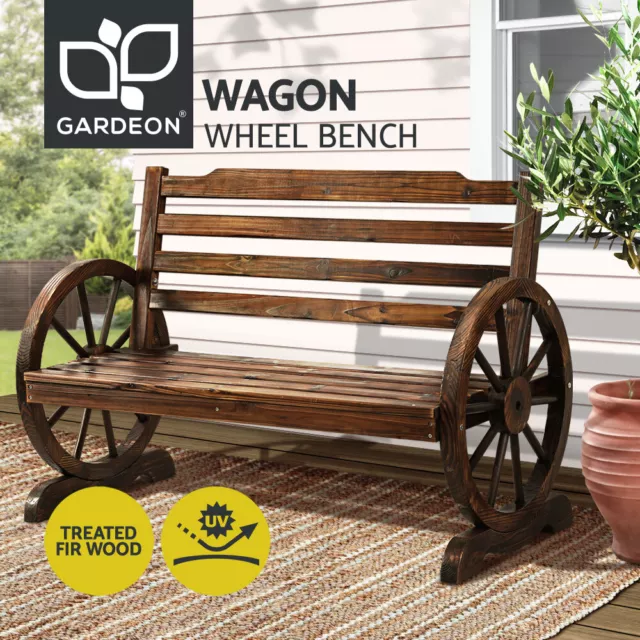 Gardeon Wooden Garden Bench Seat Outdoor Furniture Wagon Chair Patio Lounge