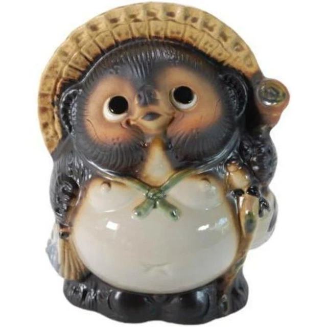Ornement Tanuki En Céramique Lisa Larson – Poterie Japonaise Shigaraki – Fait Main