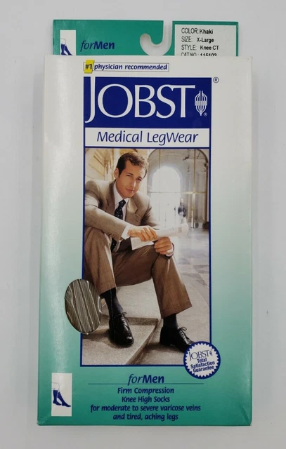 Jobst para hombre hasta la rodilla CT 20-30 mmHg caqui X grande #115103