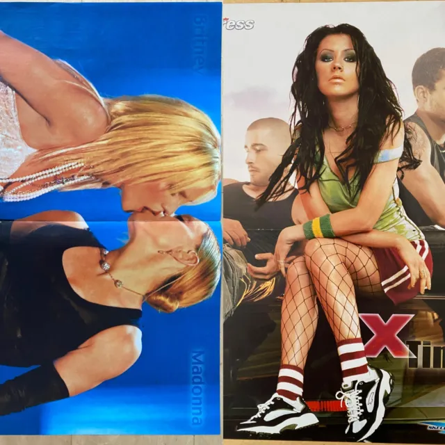 A3 Poster Britney Spears & Madonna + Christina Aguilera