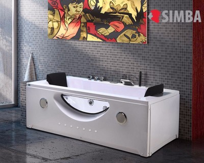 VASCA BAGNO IDROMASSAGGIO Pegaso SPA CROMOTERAPIA 180 x 120 cm 2 PERSONE NUOVA 