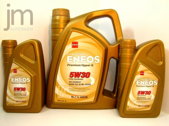 2x 1L + 4L (6 litros) ENEOS PREMIUM HYPER S 5W-30 5W30 aceite de motor...