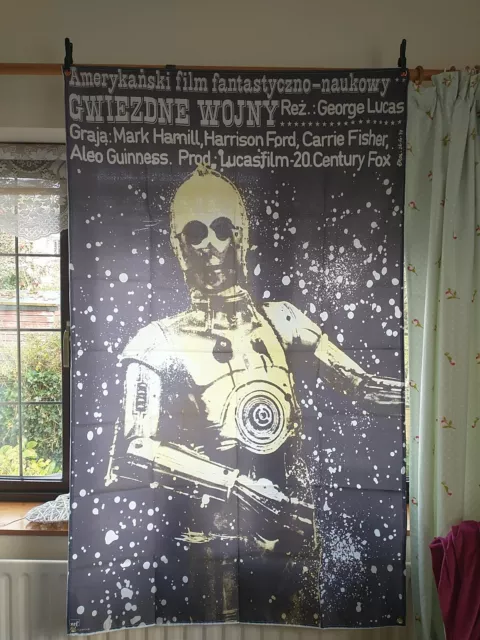 Star Wars Film Large Flag - Polish Poland Promotional Artwork of the 1977 Film