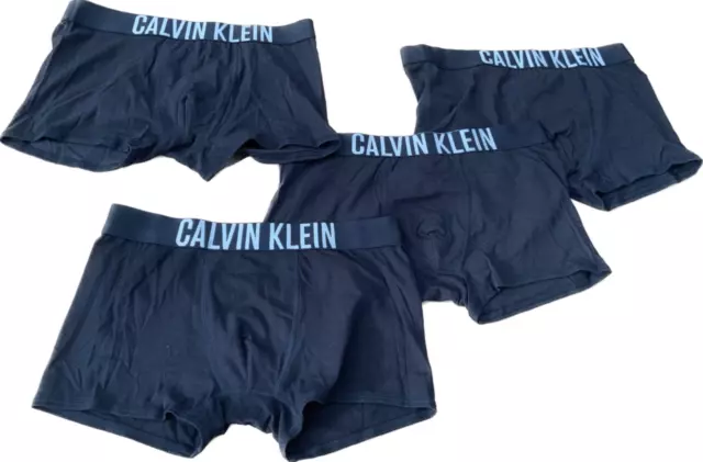 Calvin Klein Boys  Boxer Trunks  Shorts 4 Pack 12-14 Years Black  New