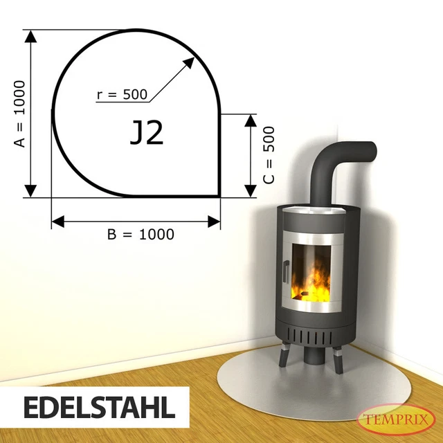 Temprix chimenea placa inferior protección contra chispas placa de chimenea acero inoxidable horno placa chapa -