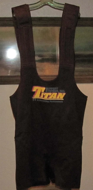 Titan Boss 2-Ply Squat Suit size 54 Black With Adjustable Straps (Used Once)
