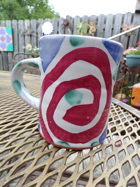Penland NC Area Stanley Mace Andersen Wheel Thrown Painted Coffee Mug Penland NC Area Stanley Mace Andersen Wheel Thrown Painted Coffee Mug