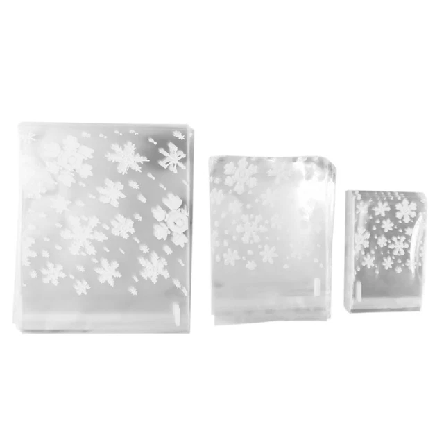 300 cuentas celofán resellable fiesta de Navidad copo de nieve galleta caramelo