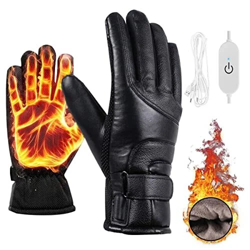 Gants chauffants USB pour écran tactile, gants chauffants électriques impermé...