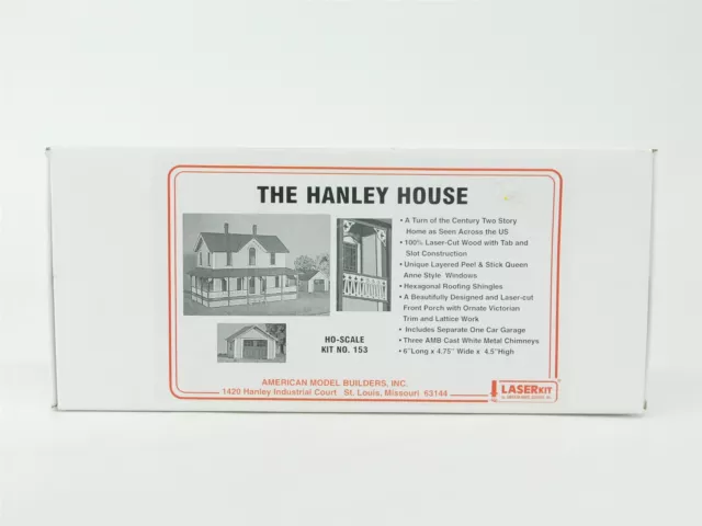 HO Scale American Model Builders LaserKit #153 The Hanley House Kit