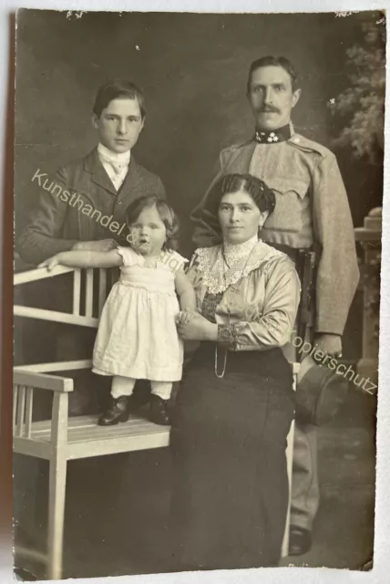 orig. Foto AK Graz Soldat Kuk Familie um 1915