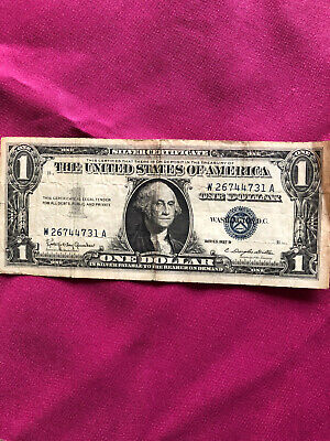1957B One Dollar Well Circulated Silver Certificate Note - $1 Bill