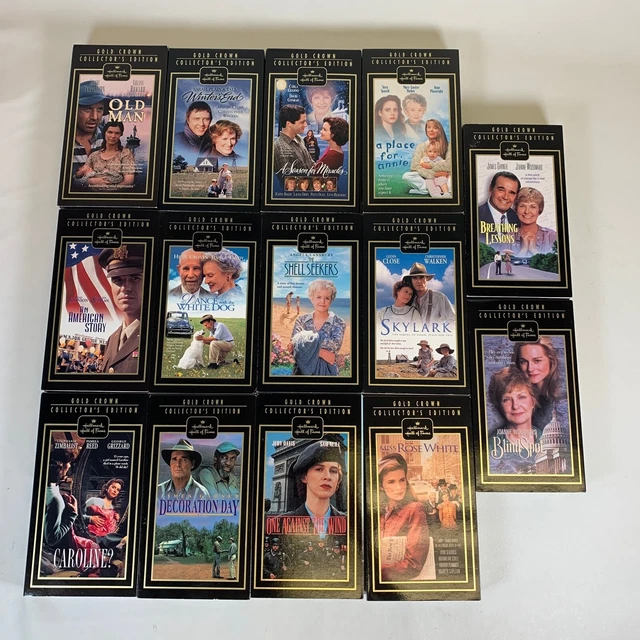 LOT OF 14 Hallmark Hall of Fame VHS Tapes Gold Crown Collection's