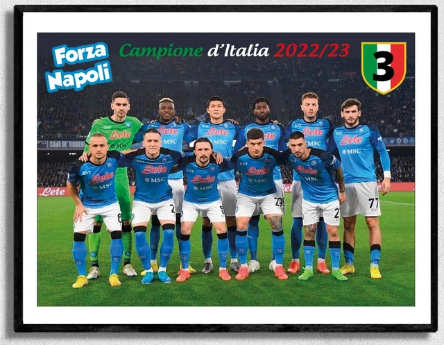 Napoli calcio - Poster formazione campione - F.to A4 - No cornice