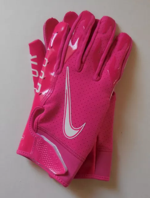 Nike Vapor Jet 6.0 Football Gloves Youth Vivid Pink/Vivid Pink/White Large