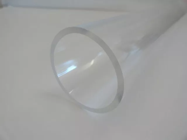 6" Clear Acrylic Plastic Round Tubing Tube 1.75" ID x 2" OD x 1/8" Wall