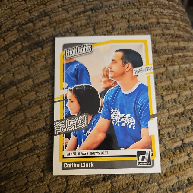 CAITLIN CLARK 2024 Donruss Highlights Basketball Card H2 Father Always