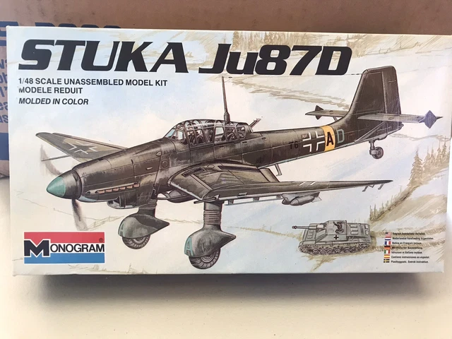 Monogram  Stuka JU87D Plastic Aircraft - 1/48 Scale - Kit  #6840